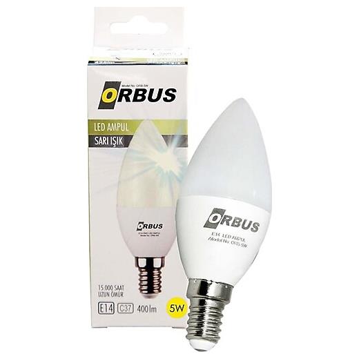 Orbus ORB-5WS Sarı Led Ampul 15.000 Saat E14 400lm