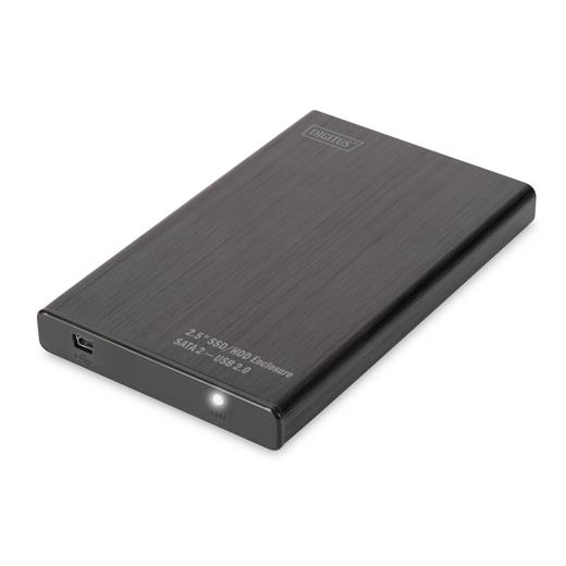 Digitus Da-71104 2,5 Inch Sata 2 Ssd/Hdd İçin (9,5 Mm Veya 7,0 Mm Yükseklik) 2,5 Inch Harici Kutu, Alüminyum, Bağlantı Arayüzü Usb 2.0, Elektrik Beslemesi Usb