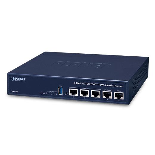 Planet PL-VR-100 5-Port 10/100/1000T Vpn Güvenlik Router 5-Port 10/100/1000T Vpn Security Router