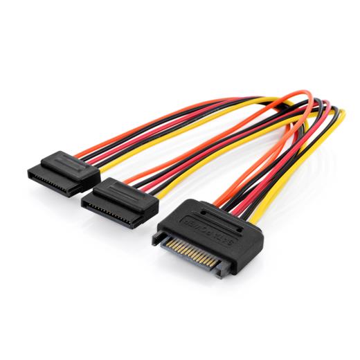 Assmann AK-430405-003-M Dahili Y-Güç Kaynağı Kablosu Erkek/Dişi/Dişi 0.3 Metre Sata 15-Pin - 2 X Sata 15-Pin Internal Y-Power Supply Cable M/F/F 0.3M Sata 15-Pin - 2X Sata 15-Pin