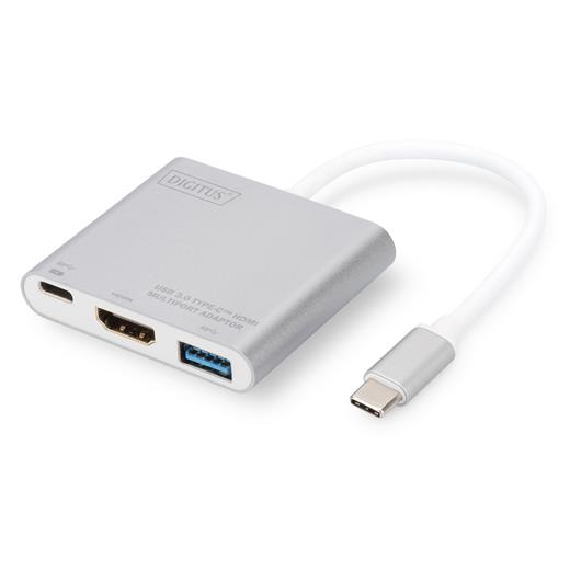 Assmann DA-70838-1 Usb 3.0 (Usb Tip C) Hdmı Grafik Adaptörü Usb 3.0 Hub 1 X Usb Tip C Erkek (Bilgisayar Bağlantısı)