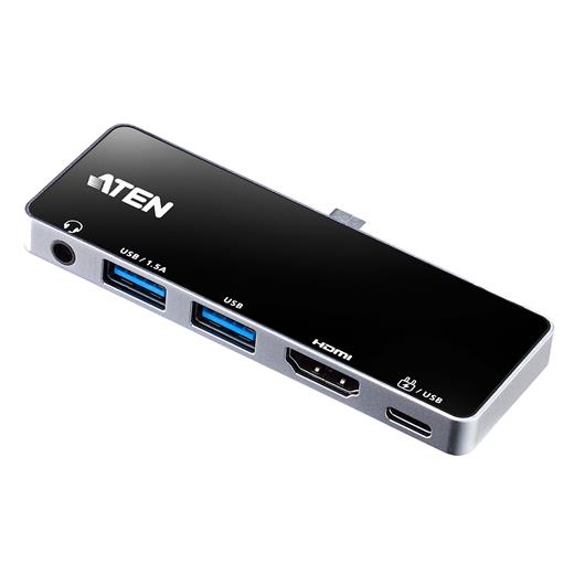 Aten-UH3238 Usb-C Travel Dock With Power Pass-Through