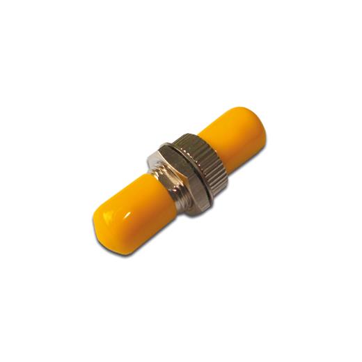 Assmann DN-96001 ST-ST Coupler, Seramik Ferrule, Metal, Simplex, Singlemode, Sarı Koruma Kapaklı