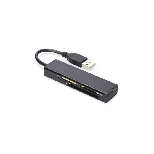 Ednet ED-85241 Ednet Usb 2.0 Card Reader, 4-Port Supports Ms,Sd,T-Flash,Cf Formats, Black