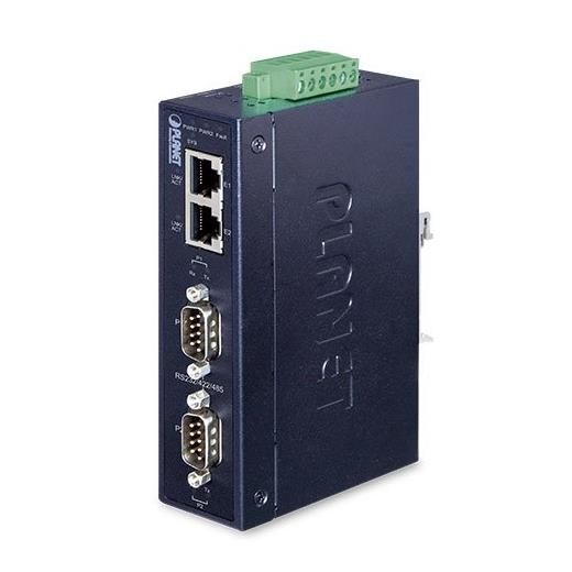 Planet PL-ICS-2200T Endüstriyel 2-Port Rs232/Rs422/Rs485 Serial Device Server (Industrial 2-Port Rs232/Rs422/Rs485 Serial Device Server) 2Kv Sinyal İzolasyon Özelliğine Sahip