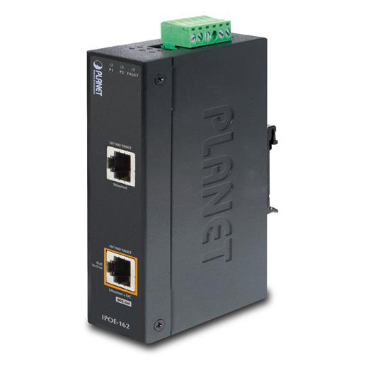 Planet Pl-Ipoe-162 Endüstriyel Tip Ieee 802.3At Gigabit High Power Over Ethernet Injector (Mid-Span, 30 Watt)≪Br≫Industrial Ieee 802.3At Gigabit Power Over Ethernet Plus Injector (Mid-Span, 30 Watts)