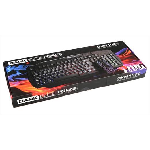 Dark Dk-Ac-Gkm1000 Q Türkçe Usb Siyah Force Işıklı Klavye+ Mouse