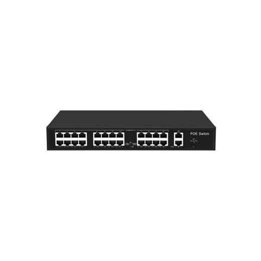 Ods Ods-24P2U1S-300 24 Port 10/100 Yönetilemez 2 Port Gb. 1 Sfp Rack Mount 24 Adet Poe 300W 250 Mt. Poe Gön. Switch