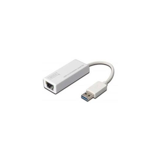 DN-3023 Digitus USB 3.0 Gigabit Ethernet Adaptörü, 1 x 10/100/1000 RJ45 Dişi Yuva, USB-A Erkek Konnektör 