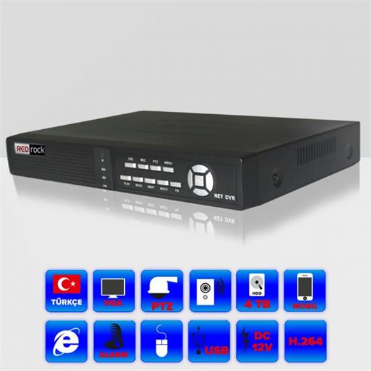 REDROCK RR104 4 KANAL FULL D1 100 FPS DVR KAYIT CİHAZI