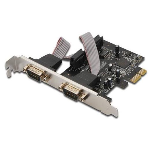 DS-30000-1 Digitus 2 Port Seri PCI Express Kartı, 2 x Seri (DB9 erkek), MCS9901 chipset'li, Low Profile braket'li