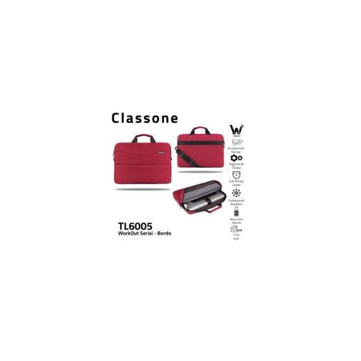 Classone Tl6005 15.6 İnch Laptop,Notebook Çantası -Bordo