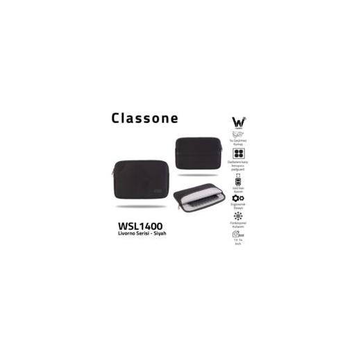 Classone Wsl1400 13-14 İnch Uyumlu Macbook Tablet Taşıma Çantası -Siyah