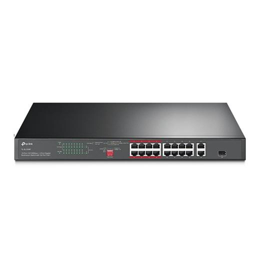 TP-Link TL-SL1218P 16 PORT 10/100 +2 PORT GB +1SFP 150W POE YONETILMEZ SWITCH