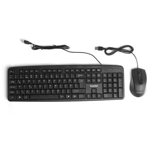 Dark Dk-Ac-Km1040F Usb Siyah Ofis F Tip Km Set