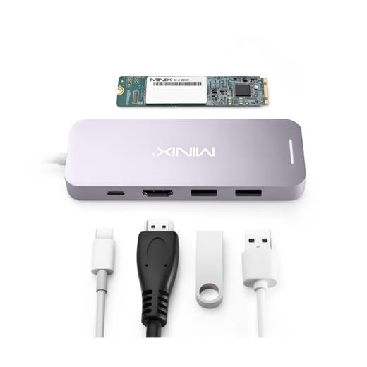 Minix USB-C Multiport SSD 240GB Space Gr MINIX NEO-S2GR ÇOKLU ADAPTÖR