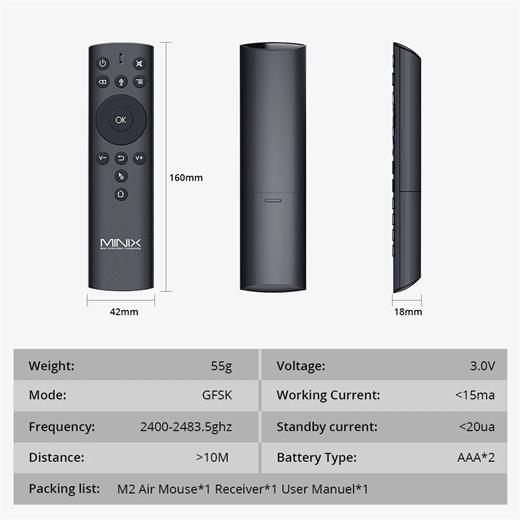 Minix Smart Remote with Air Mouse NEO M2 ( AKILLI KUMANDA )