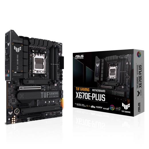 Asus Tuf Gamıng X670E-Plus, 4Xddr5, 4Xm.2, Hdmı, Dp, Type-C, Amd Ryzen 7000 Serisi, Am5 Soket Anakart