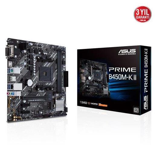 Asus Prime B450M-K II Ddr4 BIOS Flash Back Am4 Anakart