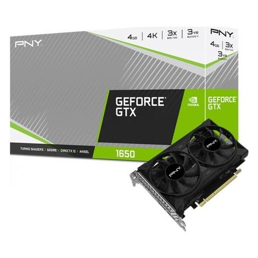 Pny Geforce Gtx1650 Twın Vcg16504D6Dfppb 4Gb Ddr6 128Bıt 1Xhdmı 2Xdp Dual Fan Gamıng Ekran Kartı