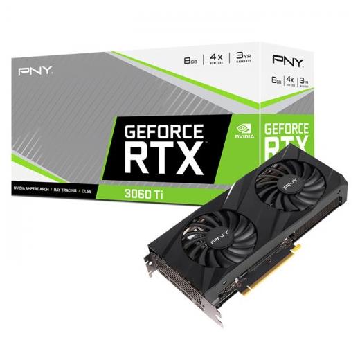 Pny Geforce Rtx3060Ti 8Gb Verto Dual Fan Lhr Vcg3060T8Ldfbpb1 8Gb Gddr6 256Bit Dx12 Ekran Kartı