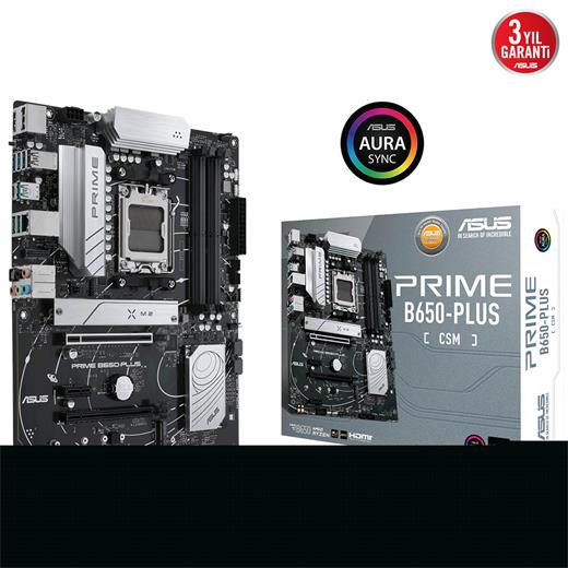 Asus Prıme B650-Plus Ddr5 6400Mhz 1Xhdmı 1Xdp 2Xm.2 Usb 3.2 Atx Am5