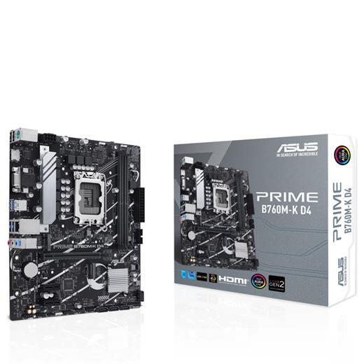 Asus Prıme B760M-K D4  B760 Ddr4 M.2  Hdmı/Vga  Pcı 4.0 1700P Anakart