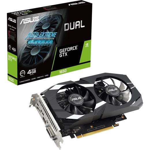 Asus Dual-Gtx1650-O4Gd6-P-V2 Geforce Gtx 1650 4Gb 128Bit Gddr6 Dvı Hdmı Dp Oc Ekran Kartı