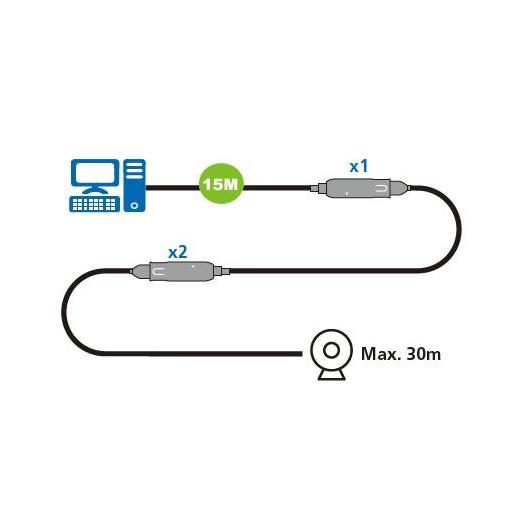 Aten-Ue3315A Usb 3.2 Gen 1 Aktif Uzatıcı 15 Metre 15M Usb 3.2 Gen 1 Extender Cable