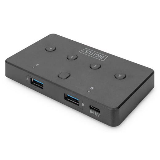 Assmann Da-73301  Usb 3.0 Sharing Switch 2 İn 4 (With The Usb 3.0 Sharing Switch 4-İn-2 Up To 4 External Usb Devices Can Be Connected To 2 Notebooks/Computers.)