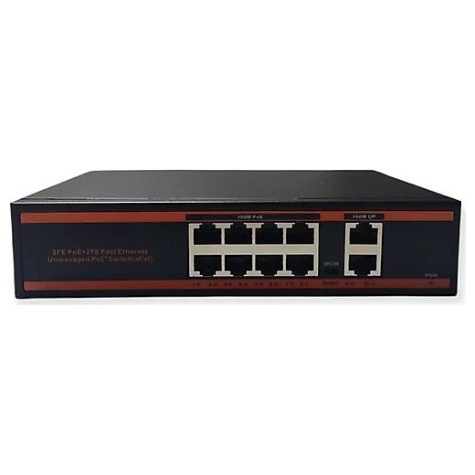 Q-LINK ND1P802LF 8 PORT 10/100 POE 2 PORT 10/100 UPLİNK SWITCH 150W