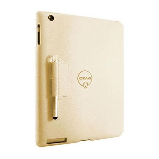 Ozaki iCoat Notebook  Kalemli Sert Ipad 2/Ipad 3/Ipad 4. Nesil Kılıf ve Standı (Krem)