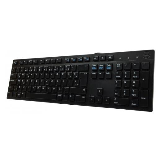 Dell Kb216-Bk-Tur, Siyah, Usb Kablolu, Türkçe Q, Multimedya Klavye