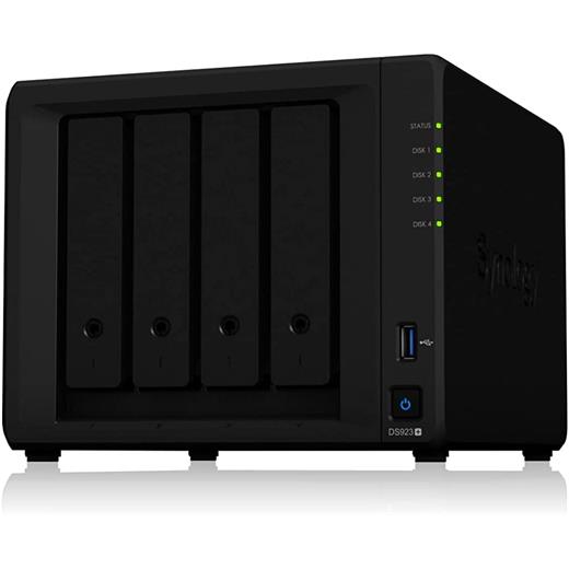 SYNOLOGY DS923 PLUS AMD Ryzen R1600 4 GB RAM- 4-diskli Nas Server (Disksiz)