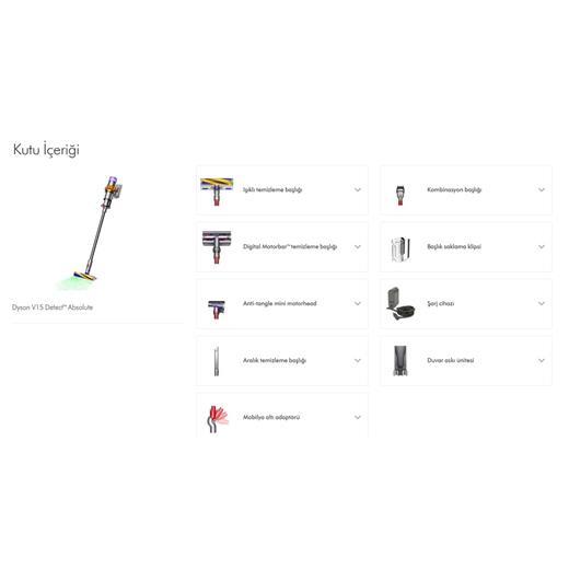 DYSON V15 Detect Absolute Kablosuz Şarjlı Dikey Süpürge