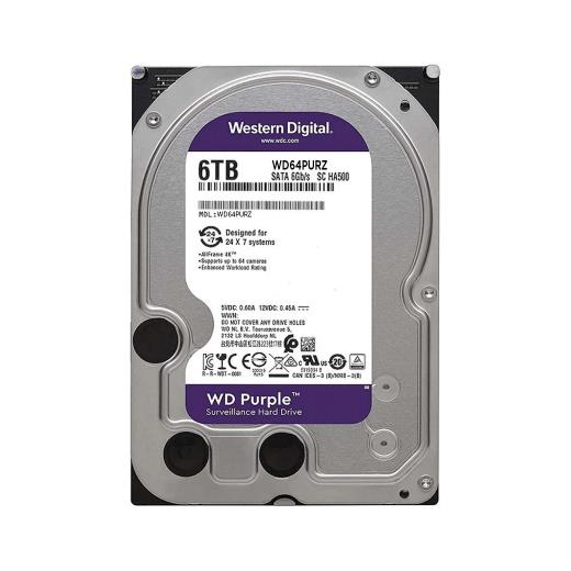 Wd Purple Wd64Purz 6Tb 256Mb 5400 Rpm 7/24 Güvenlik Diski