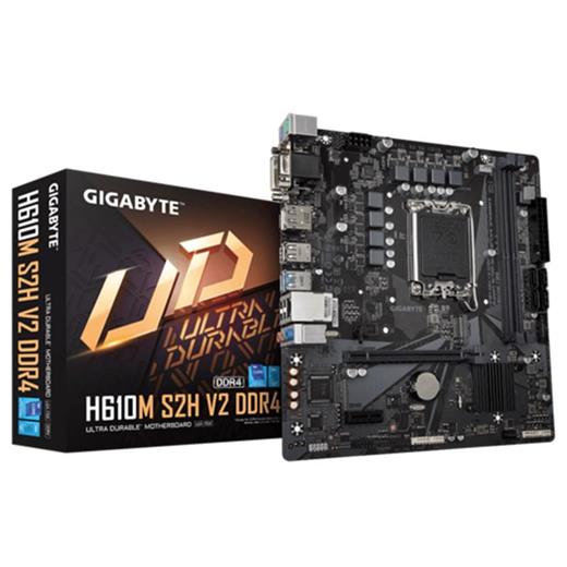 Gıgabyte H610M-S2H-V2-Ddr4 3200Mhz 1Xvga 1Xhdmı 1Xdp 1Xdvı 1Xm.2 Usb 3.2 Matx 1700P (13. Ve 12.Nesil İşlemci Uyumlu)