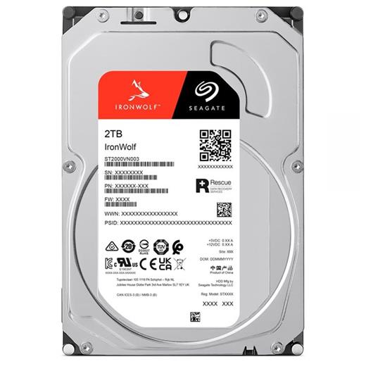 Seagate St2000Vn003 Ironwolf 2Tb 5400Rpm 256Mb Harddisk