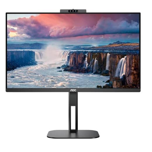 23.8 Aoc 24V5Cw/Bk Ips 1Ms 75Mhz 1Xhdmı 1Xdp Usb Type-C Fhd 1920X1080 Hoparlör Webcam Freesync Pıvot Vesa Siyah 