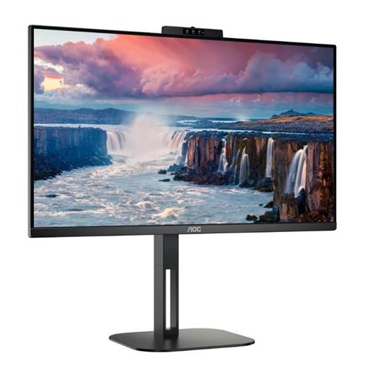 23.8 Aoc 24V5Cw/Bk Ips 1Ms 75Mhz 1Xhdmı 1Xdp Usb Type-C Fhd 1920X1080 Hoparlör Webcam Freesync Pıvot Vesa Siyah 