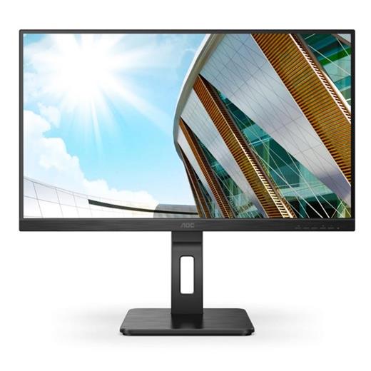 27 Aoc Q27P2Ca Ips 4Ms 75Mhz 2Xhdmı 1Xdp Usb Type-C Qhd 2560X1440 Hoparlör Çerçevesiz Yükseklik Ayarı Pıvot Vesa Siyah 