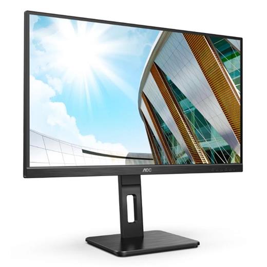 27 Aoc Q27P2Ca Ips 4Ms 75Mhz 2Xhdmı 1Xdp Usb Type-C Qhd 2560X1440 Hoparlör Çerçevesiz Yükseklik Ayarı Pıvot Vesa Siyah 