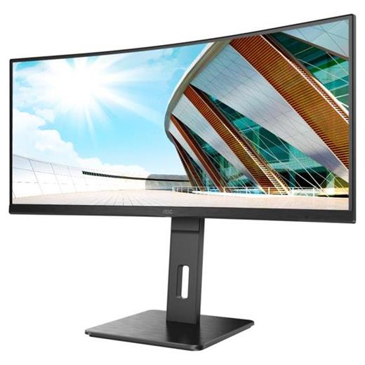 34 Aoc Cu34P2A 1Ms 100Mhz 2Xhdmı 1Xdp Wqhd 3440X1440 Usb3.2 Hoparlör Çerçevesiz Yükseklik Ayarı Curved Vesa Siyah 