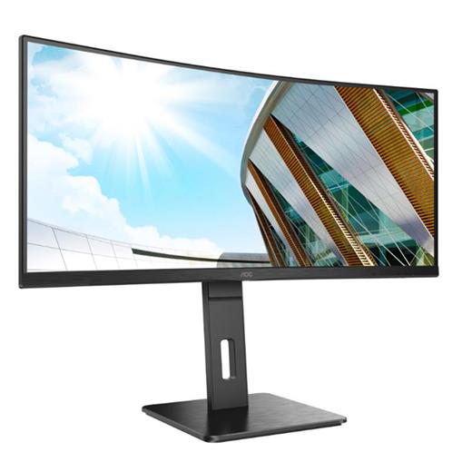 34 Aoc Cu34P2C 4Ms 100Mhz 1Xhdmı 1Xdp Usb Type-C Wqhd 3440X1440 Hoparlör Yükseklik Ayarı Curved Pıvot Vesa Siyah Monitör