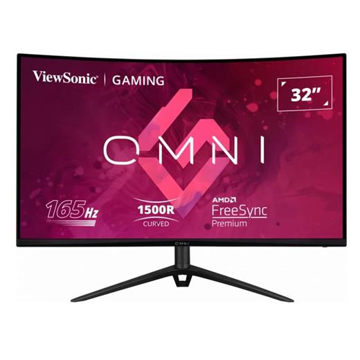 31.5 Vıewsonıc Vx3218-Pc-Mhdj 1Ms 165Mhz 2Xhdmı 1Xdp Fhd1920X1080 Hoparlör Çerçevesiz Yükseklik Ayarı Gamıng Curved Vesa