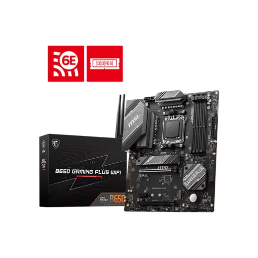 Msı B650 Gamıng Plus Wıfı Am5 Ddr5 Ses Glan Dp/Hdmı Sata3 Usb3.2 Atx