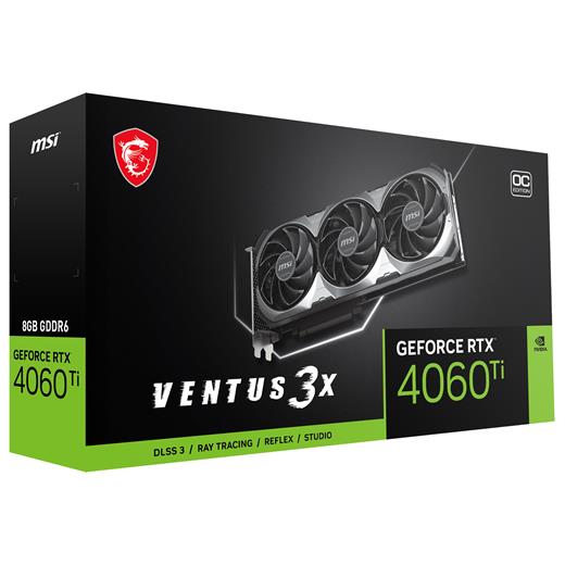 Msı 8Gb Geforce Rtx 4060 Tı Ventus 3X 8G Oc Gddr6 128Bit Pcıe 4.0 Hdmı 3Xdp