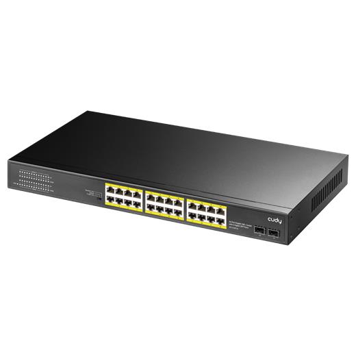 Cudy Gs1028Ps2 24 Port 10/100/1000 Yönetilemez 2 Sfp (1Gb) Rack Mount (24 Port Poe+) 300W Switch