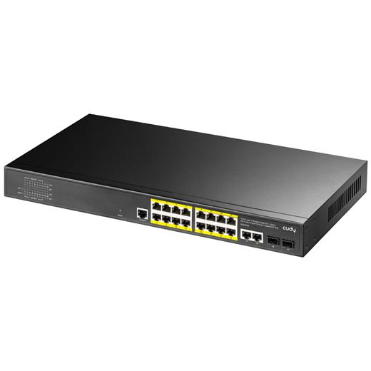 Cudy Gs2018Ps2-200W 16 Port 10/100/1000 Yönetilebilir (L2) +2 Port Gb. 2 Sfp (1Gb) Rack Mount (16 Port Poe+) 200W Switch