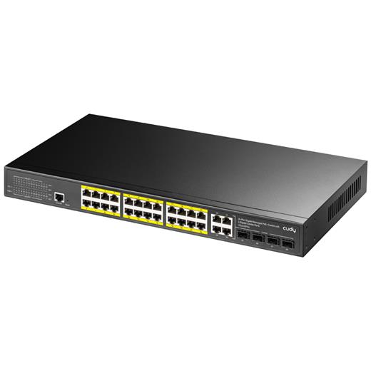 Cudy Gs2028Ps4-300W 24 Port 10/100/1000 L2 +4 Port Gb. 4 Sfp (1Gb) Rack Mount (24 Port Poe+) 300W Switch